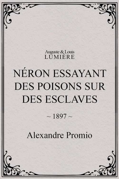 Key visual of Néron essayant des poisons sur des esclaves