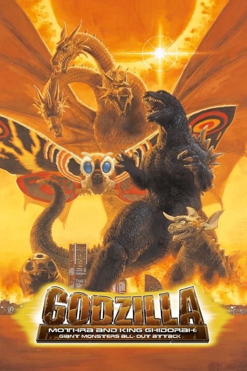 Key visual of Godzilla, Mothra and King Ghidorah: Giant Monsters All-Out Attack