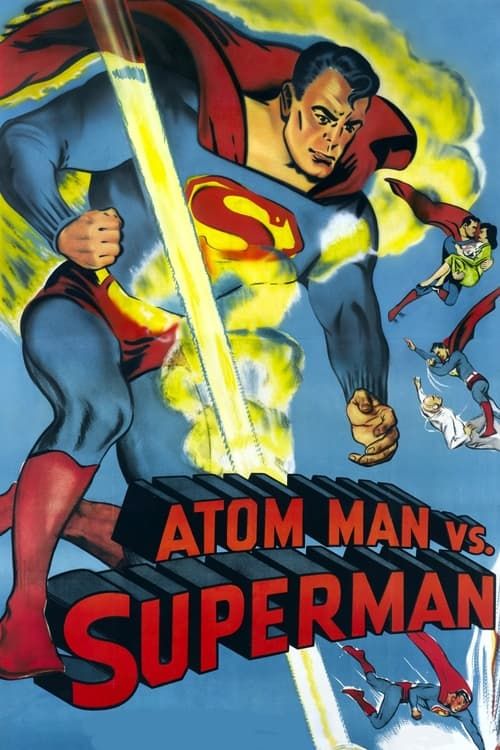 Key visual of Atom Man vs. Superman