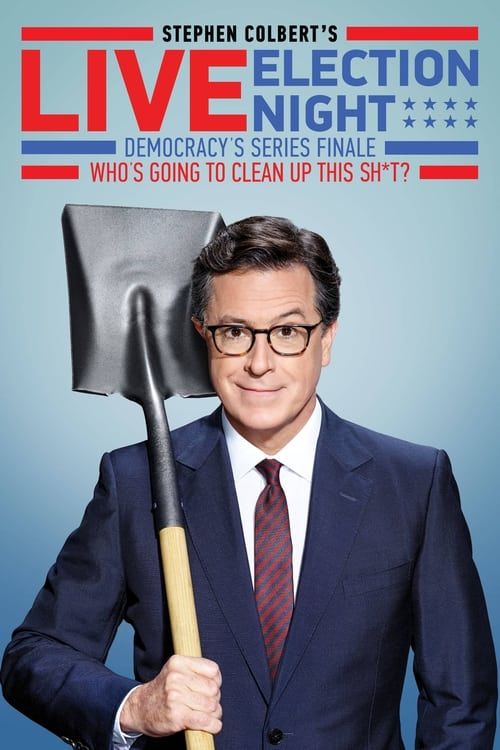 Key visual of Stephen Colbert's Live Election Night Democracy's Series Finale